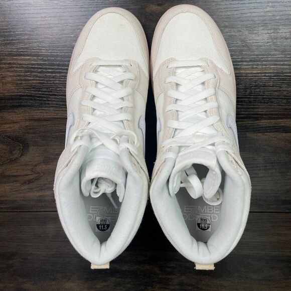 Nike Dunk High Retro PRM Cracked Leather Swoosh: DV0822-100 Size 11.5 - Picture 7 of 11